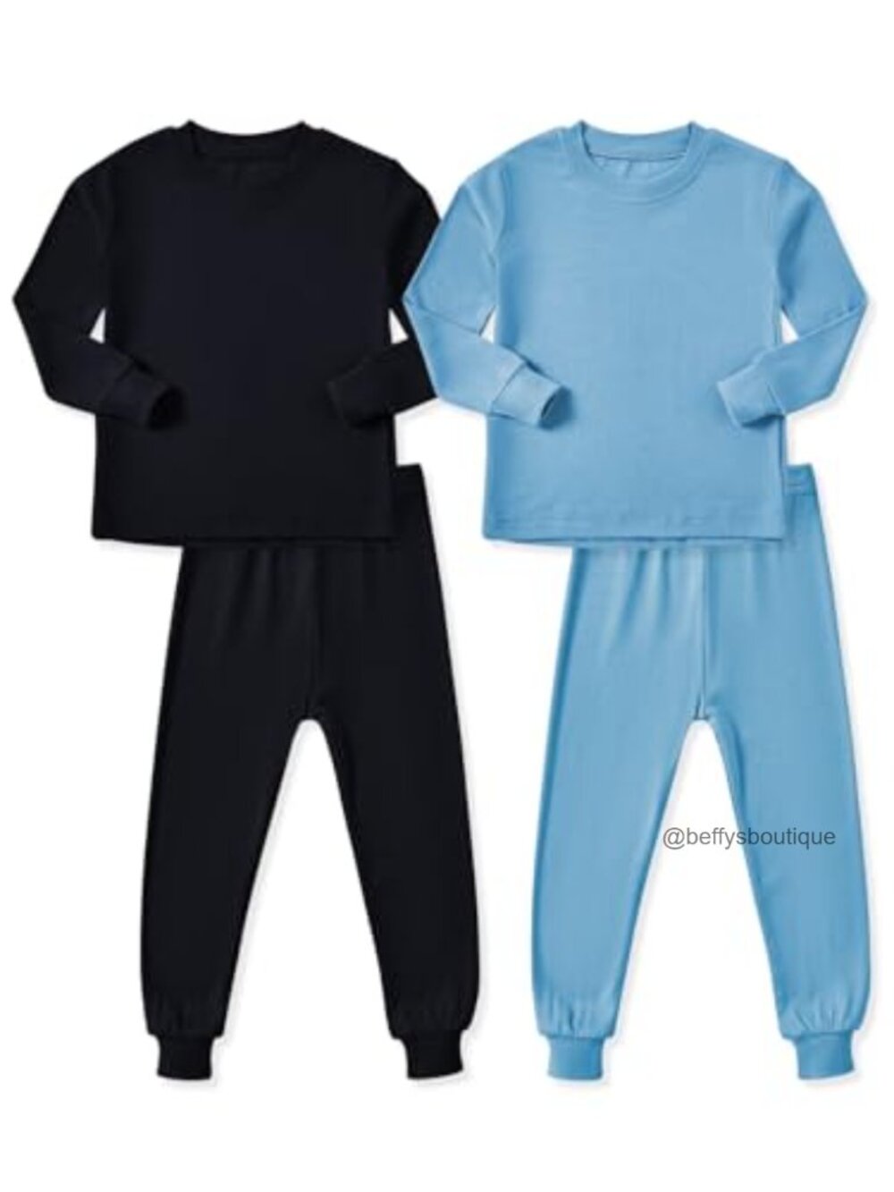 Toddler Kids Bamboo Pajama Set 4 Piece Long Sleeve Pjs
